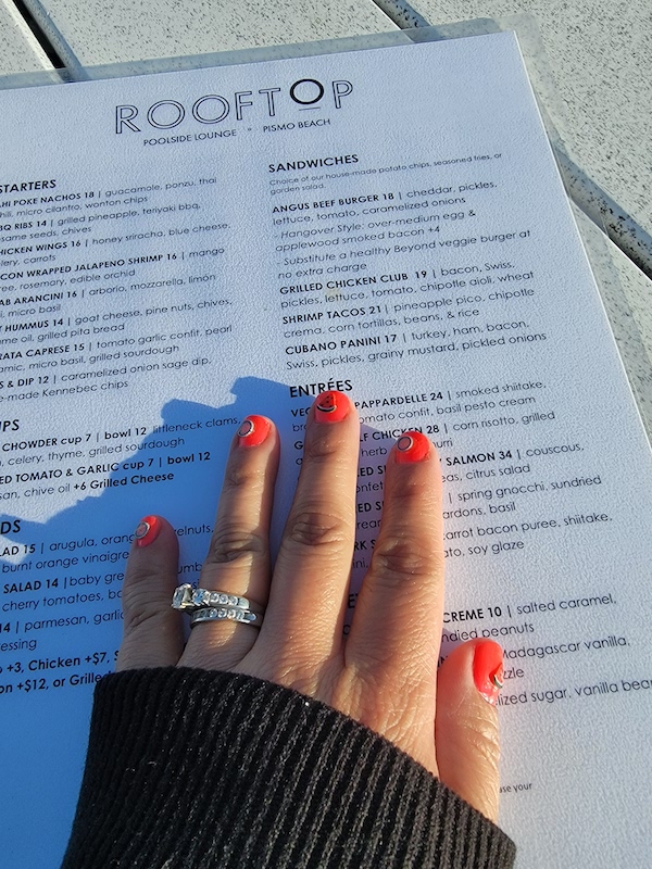 Rooftop Pismo Beach Menu Review